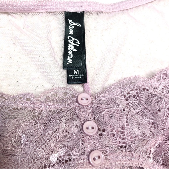 Sam Edelman Dawn Pink Lace Bodysuit M - Picture 10 of 13